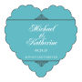Customizable Glamorous Heart Wedding Labels 